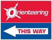 Sample orienteering direction sign