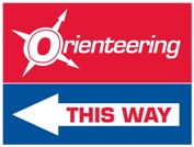 Sample orienteering direction sign
